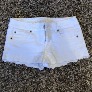 American Eagle White Denim Shorts